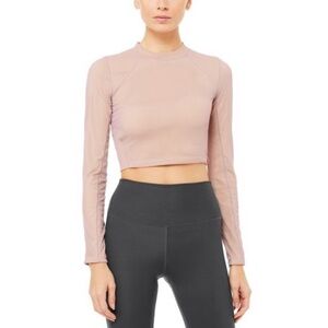 Alo Yoga Vision Long Sleeve Mesh Top new size xs